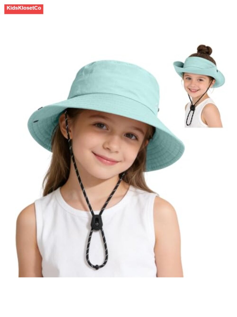 Kids UPF 50 Sun Hat Wide Brim Quick Dry Adjustable Chin Strap Lightweight
